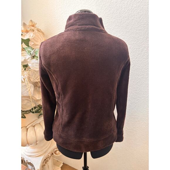 Jay Day Brown Polyester Fur Zip up Jacket - Picture 4 of 10